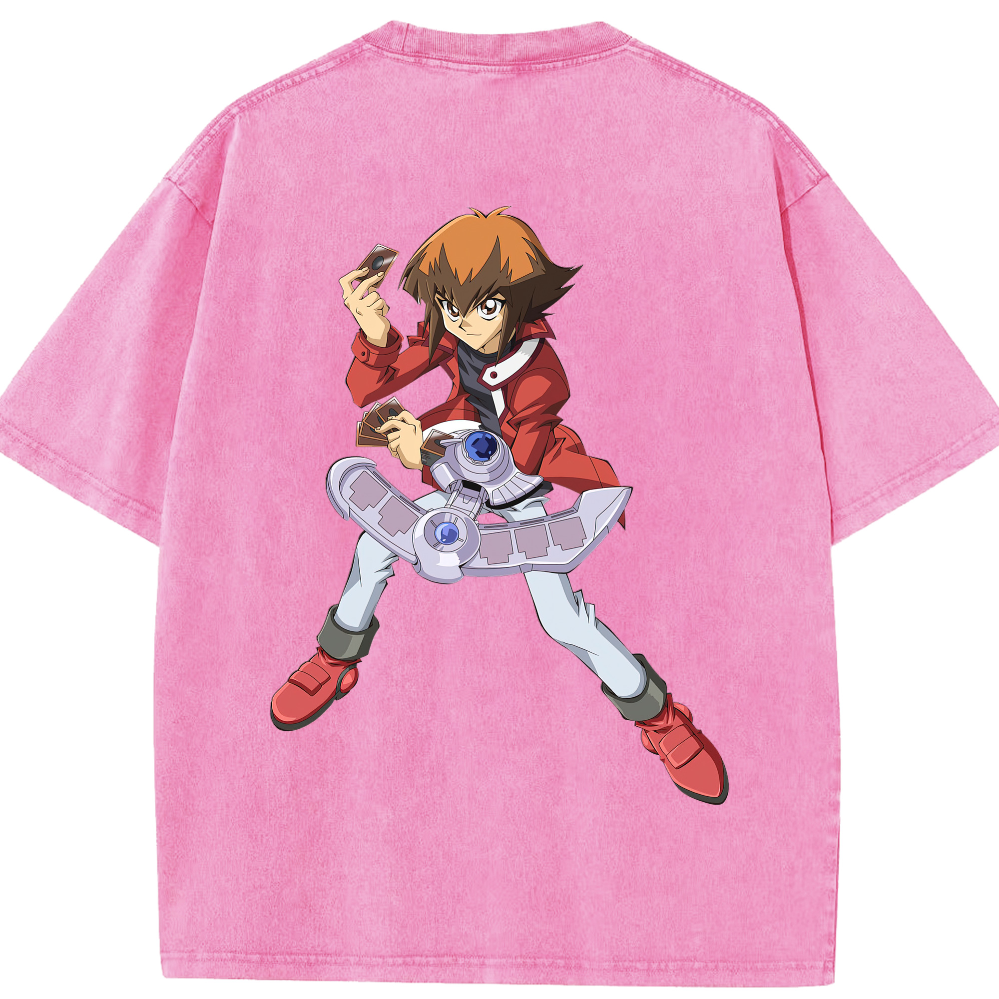 （画像用） 遊☆戯☆王 Yu-Gi-Oh! 綿100% ヴィンテージ風 半袖Tシャツ（背面プリント）